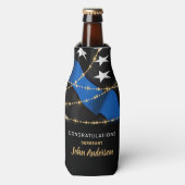 Thin Blue line politieagent Retirement Party Flesjeskoeler (Fles Voorkant)