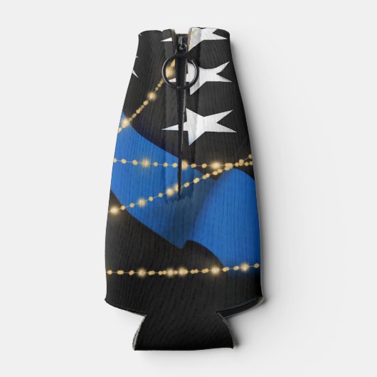 Thin Blue line politieagent Retirement Party Flesjeskoeler (Achterkant)