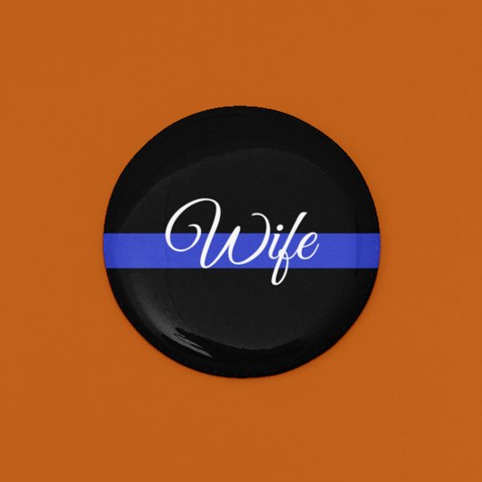 Thin Blue Line: Politievrouw Ronde Button 7,6 Cm
