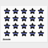 Thin Blue Line: Politievrouw Ster Sticker (Vel)