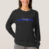 Thin Blue Line: Politievrouw T-shirt (Voorkant)