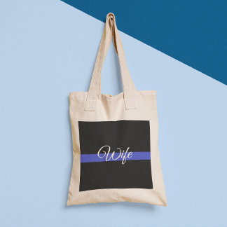 Thin Blue Line: Politievrouw Tote Bag