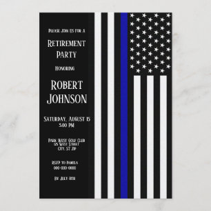 Thin Blue Line Retirement Kaart