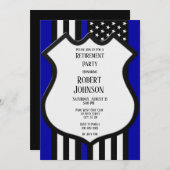 Thin Blue Line Retirement Kaart (Voorkant / Achterkant)