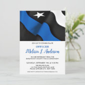 Thin Blue Line Retirement Police Officer Kaart (Staand voorkant)