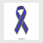 Thin Blue Line Ribbon Sticker (Vel)