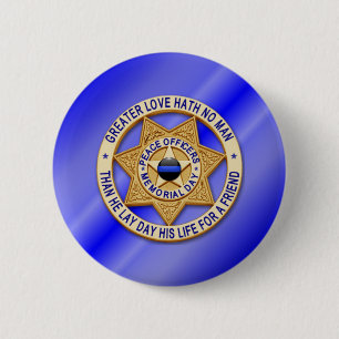 Thin Blue Line Ronde Button 5,7 Cm