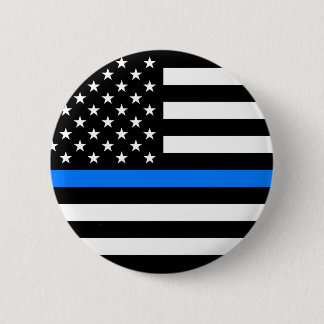 "THIN BLUE LINE" RONDE BUTTON 5,7 CM