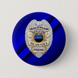 Thin Blue Line Ronde Button 5,7 Cm