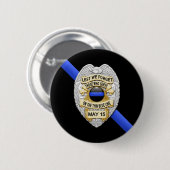 Thin Blue Line Ronde Button 5,7 Cm (Voorkant /achterkant)