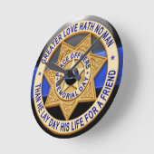 Thin Blue Line Ronde Klok (Hoek)