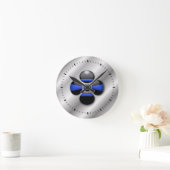 Thin Blue Line Ronde Klok (Huis)