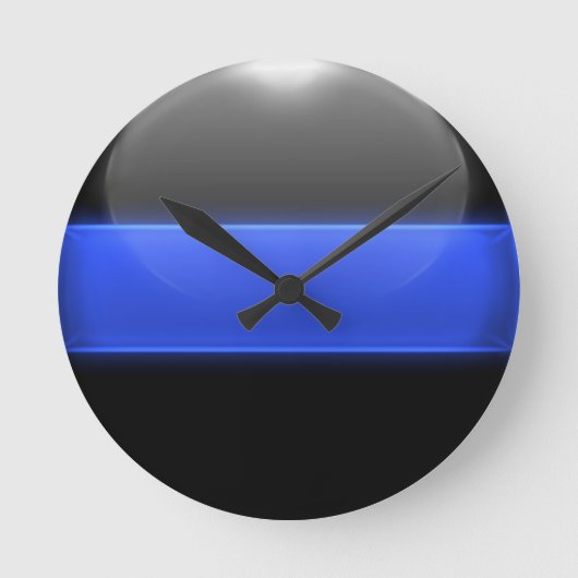 Thin Blue Line Ronde Klok (Voorkant)