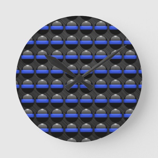 Thin Blue Line Ronde Klok (Voorkant)