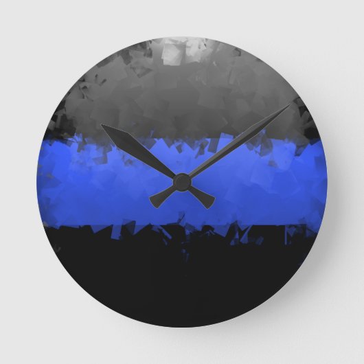 Thin Blue Line Ronde Klok (Voorkant)