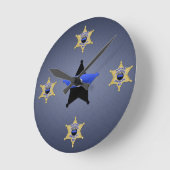 Thin Blue Line Ronde Klok (Hoek)