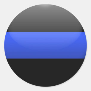 Thin Blue Line Ronde Sticker