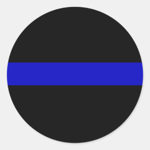 Thin Blue Line Ronde Sticker
