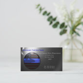 Thin Blue Line - Salutrans van staal Visitekaartje (Staand voorkant)