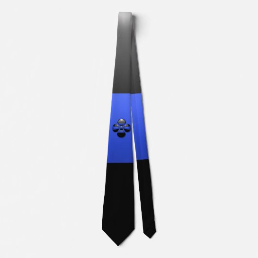Thin Blue Line Shamrock Buttonnen Stropdas (Voorkant)