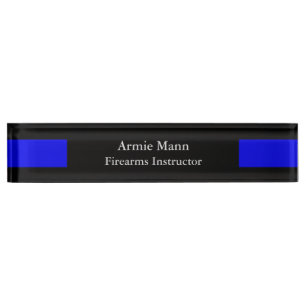 Thin Blue Line - Sharp Design Name Bord Naambordje