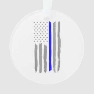  Thin Blue Line Shirt Politie Ondersteuning USA FL Ornament