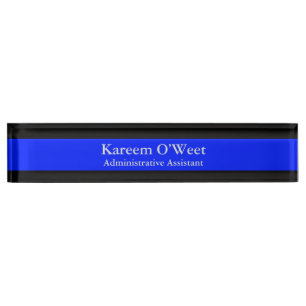 Thin Blue Line - Simple Design Name Bord Naambordje