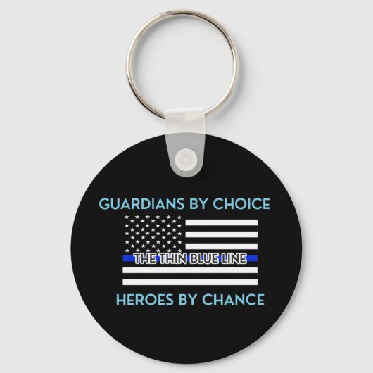 Thin Blue Line Sleutelhanger (Achterkant)