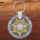 Thin Blue Line Sleutelhanger (Achterkant)
