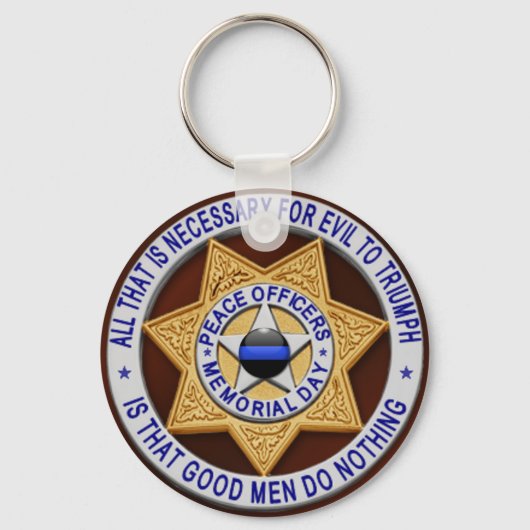 Thin Blue Line Sleutelhanger (Voorkant)