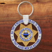 Thin Blue Line Sleutelhanger (Voorkant)