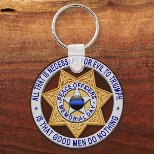 Thin Blue Line Sleutelhanger (Voorkant)