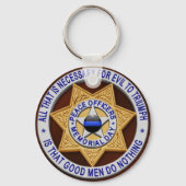 Thin Blue Line Sleutelhanger (Achterkant)