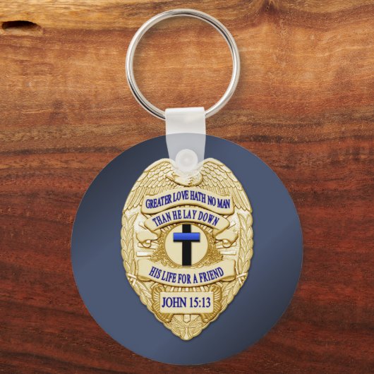 Thin Blue Line Sleutelhanger (Achterkant)