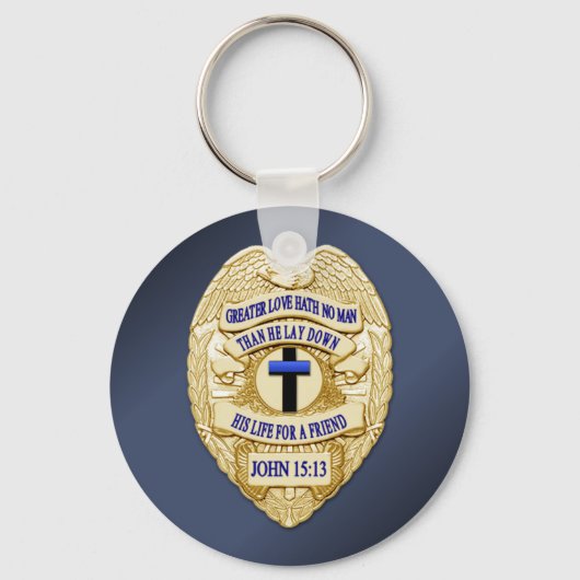 Thin Blue Line Sleutelhanger (Achterkant)