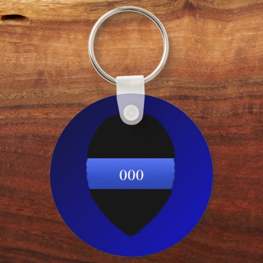 Thin Blue Line Sleutelhanger (Achterkant)