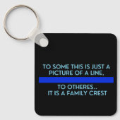 Thin Blue Line Sleutelhanger (Voorkant)