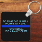 Thin Blue Line Sleutelhanger (Achterkant)