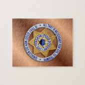 Thin Blue Line Star Badge Legpuzzel (Horizontaal)