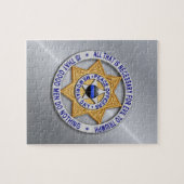 Thin Blue Line Star Badge Legpuzzel (Horizontaal)