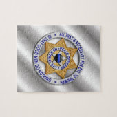 Thin Blue Line Star Badge Legpuzzel (Horizontaal)