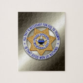 Thin Blue Line Star Badge Legpuzzel (Verticaal)