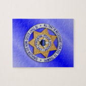 Thin Blue Line Star Badge Legpuzzel (Horizontaal)