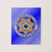 Thin Blue Line Star Badge Legpuzzel (Verticaal)