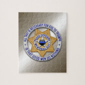 Thin Blue Line Star Badge Legpuzzel (Verticaal)
