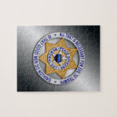 Thin Blue Line Star Badge Legpuzzel (Horizontaal)