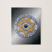 Thin Blue Line Star Badge Legpuzzel (Verticaal)