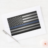 Thin Blue Line-Sticker Rechthoekige Sticker (Envelop)