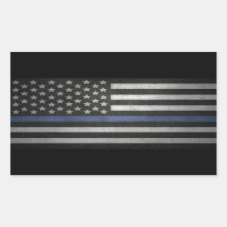 Thin Blue Line-Sticker Rechthoekige Sticker