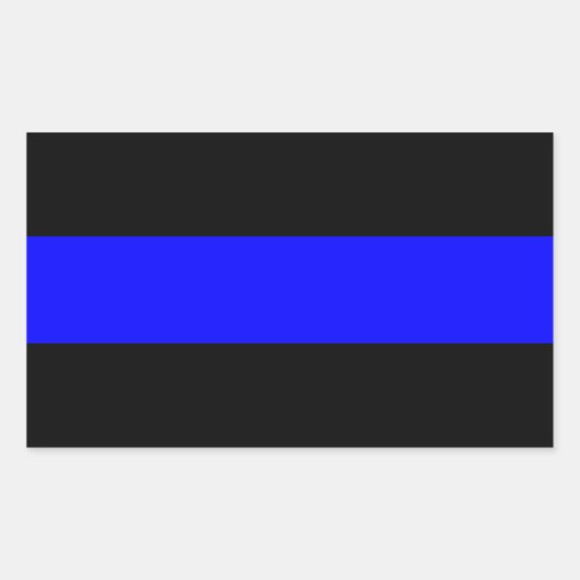 Thin Blue Line-Sticker Rechthoekige Sticker (Voorkant)